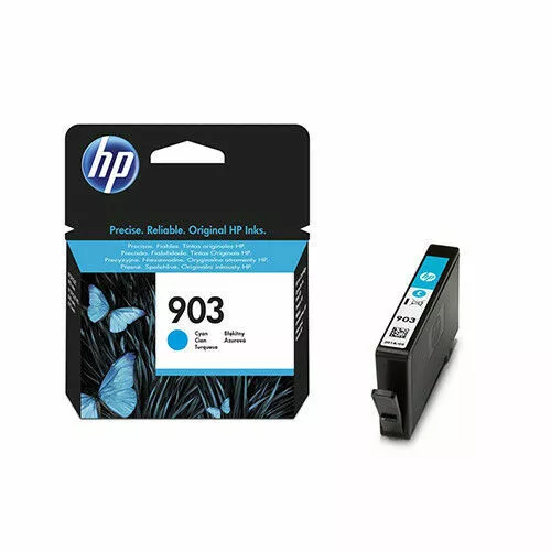HP 903 Cyan Original Ink Cartridges Page Yield 315 (P/N T6L87AE-NP) EXP 2022