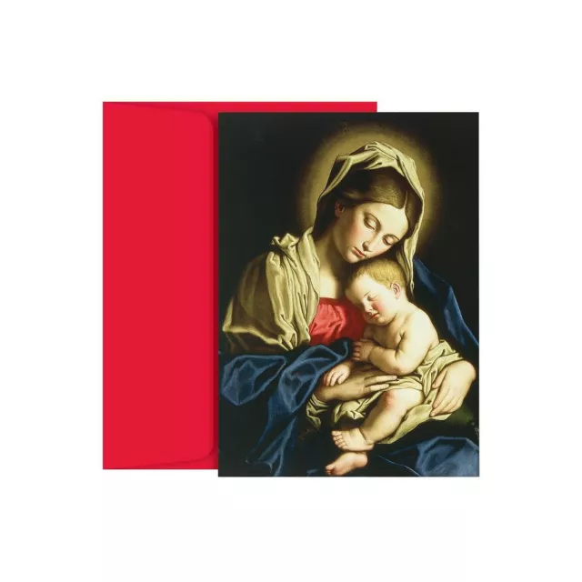 JAM Paper Christmas Cards Set Child at Rest & Madonna 18/Pack (52675000)