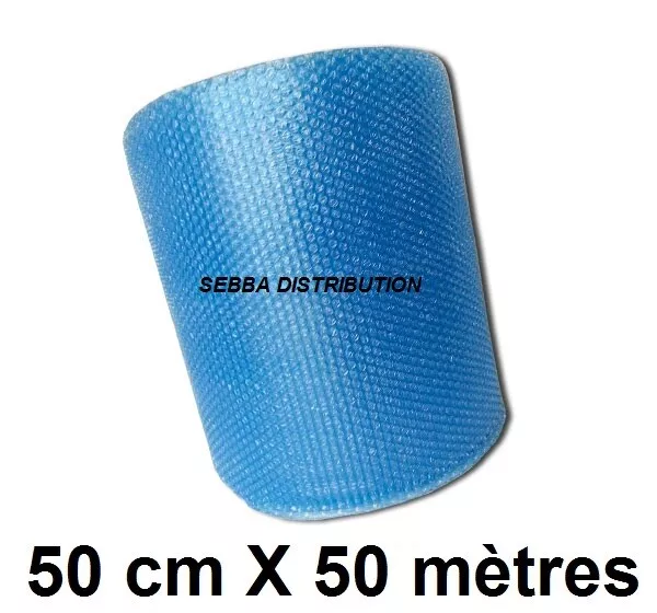 ROULEAU DE FILM A BULLE D'AIR  - 50 CM x 50 M - IDÉAL POUR LA PROTECTION - 60 µ