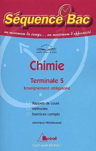 Chimie, terminale S, enseignement obligatoire