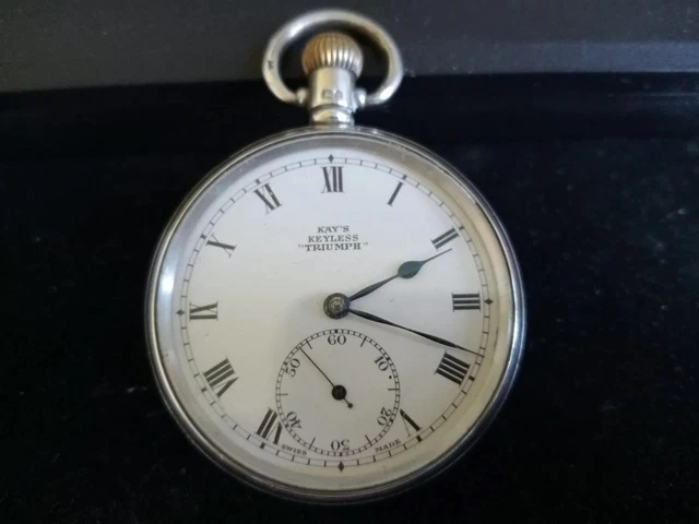 ANTIQUE POCKET WATCH silver hallmarked kays triumph. Running 9.99 PicClick UK