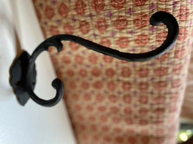 Vintage Cast Iron Big Cast Iron Horse Bridal Harness Tack Hook Plant Hanger Coat 3