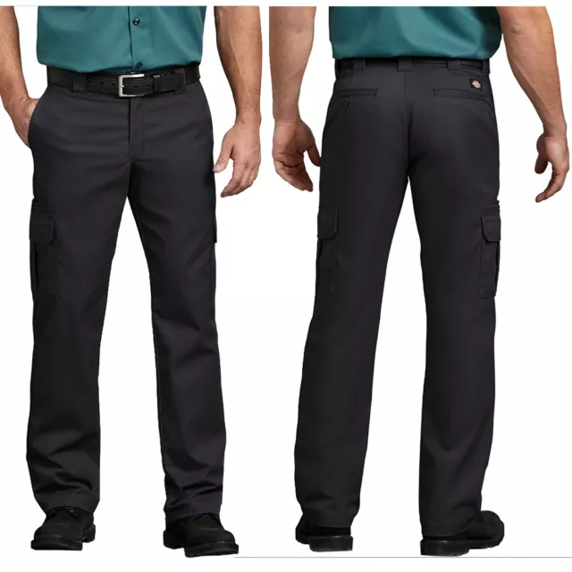 Dickies Mens Flex WP595 Regular Fit Straight Leg Work Uniform Cargo Pocket Pants