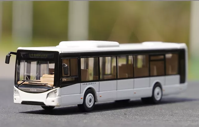 1/87 Skala NOREV IVECO URBANWAY BUS Weiß Kunststoff Modell Spielzeug Sammlung