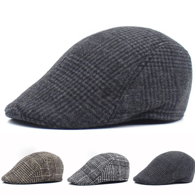 Men's Autumn Winter Warm Beret Hat for Sports and Casual Clothing Matching