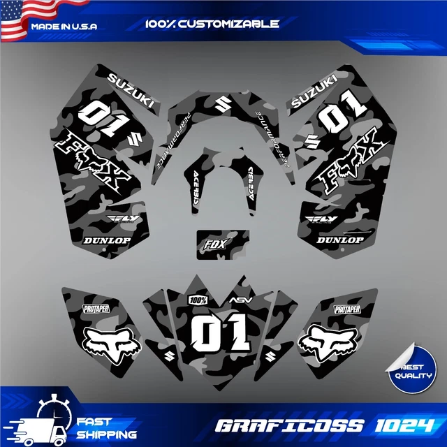 Kit Graphique Autocollants LTR 450 Suzuki – Quad ATV UTV – Vinyle Brillant