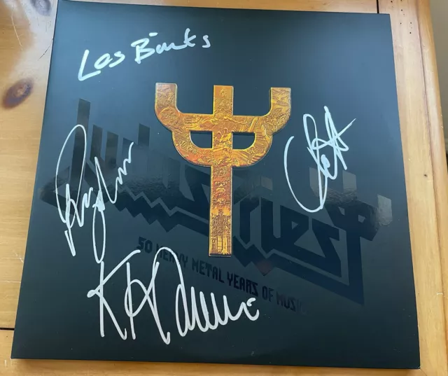 Kk Downing, Les Binks, Richie Faulkner, Scott Travis Signed Judas Priest Album