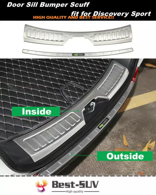 Fit for Land Rover Discovery Sport 2015-2021 Rear Door Plate Cover Bar Sill Trim