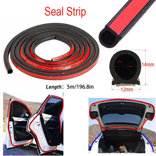 Universal Small Weatherstrip D-shape Door Car Weather Rubber Seal Hollow Strip