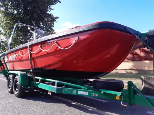 Boot Motorboot Rettungsboot Feuerwehrboot mit AB 90PS und Trailer