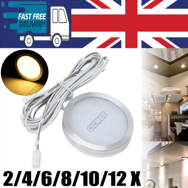 12V LED Interior Lights Ceiling Roof Lamp Warm White For Caravan Trailer Boat RV