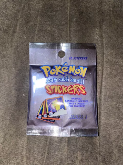 Pokémon 1999 Artbox "Gotta catch 'em all!" Stickers in Sealed Foil