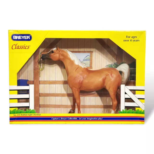 Breyer Classics Arabian Light Chestnut Stallion Brown Collectible Horse Toy #672