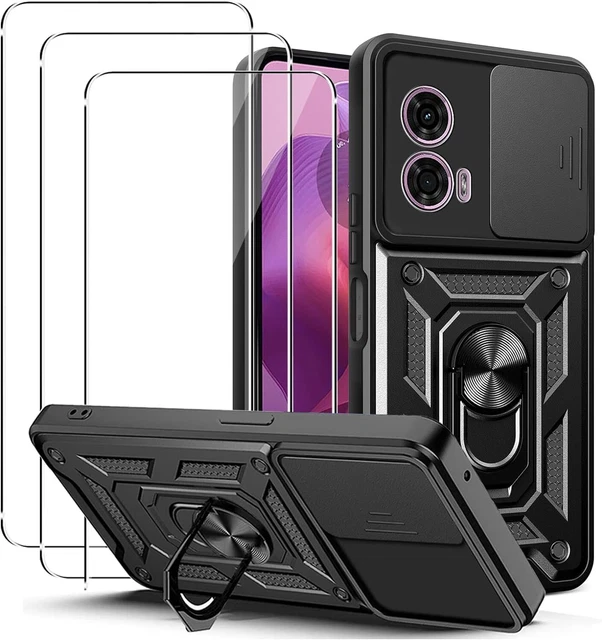 XINYEXIN Coque Pour Motorola Moto E14 / G24 / G04 / G04s, Coque Antichoc à 360 Degrés Avec Protecteur D'écran Intégré, [Full Body Protection Case] Intégrale Étui Housse Transparent - Bleu Clair