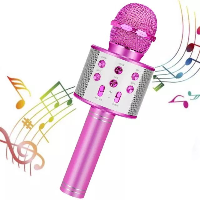 Wireless Karaoke Microphone Bluetooth Handheld Portable Speaker Home KTV Player