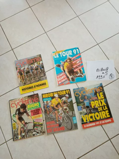 1991-lot 5 revues MIROIR du cyclisme-special indurain/lemond/ TOUR DE FRANCE