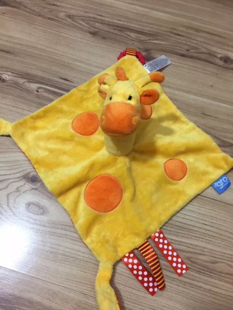 The Gro Company Yellow Giraffe Baby Comforter Orange Puppet Blankie Baby Douie