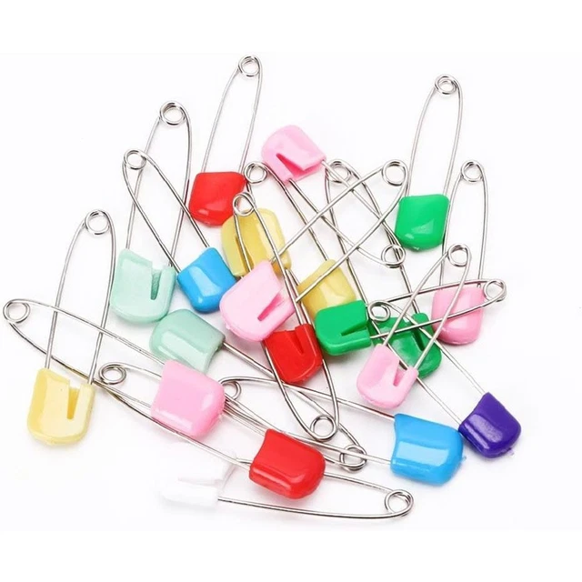 STAINLESS STEEL CHILD Safety Pins Safety Locking Holder Sewing