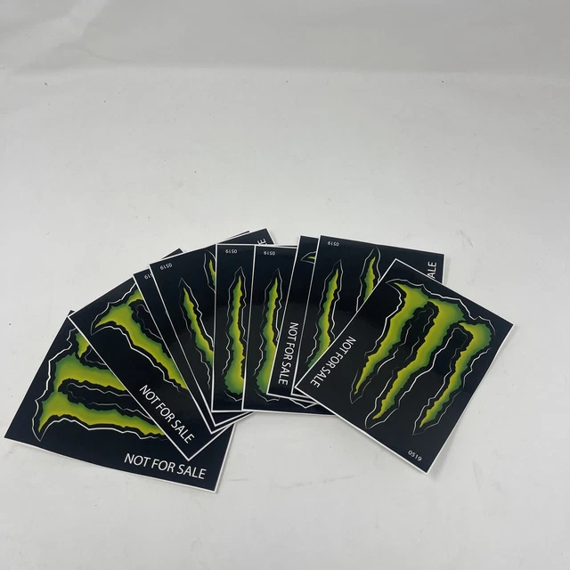 LOT OF 9 Monster Energy Drink Logo stickers. 3x4 Inches *Authentic* M