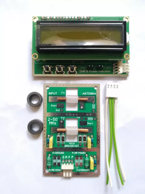 SWR POWER DIGITAL Meter Kit mit Schutz LCD HF 2-50 MHz bis 1500W EUR 84 ...