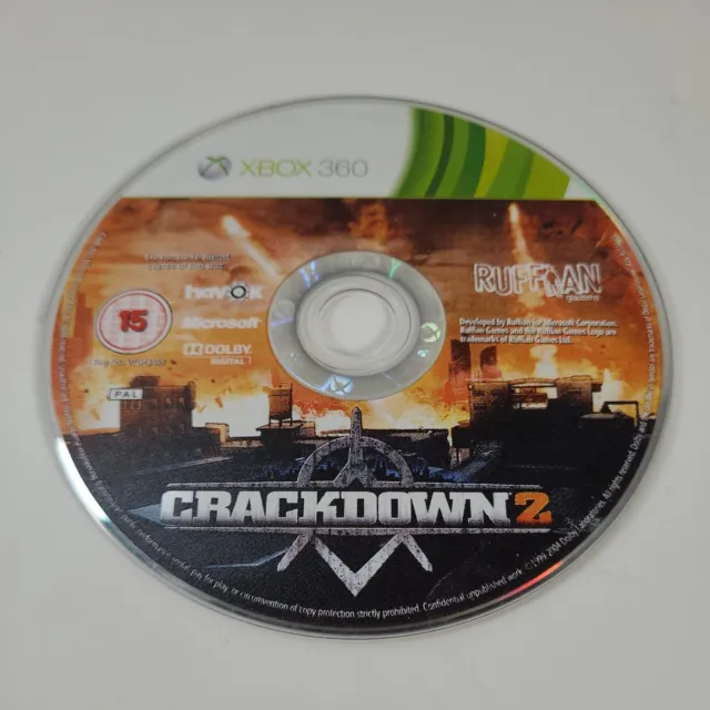 *Disc Only* Crackdown 2 Xbox 360 Action Adventure Video Game PAL