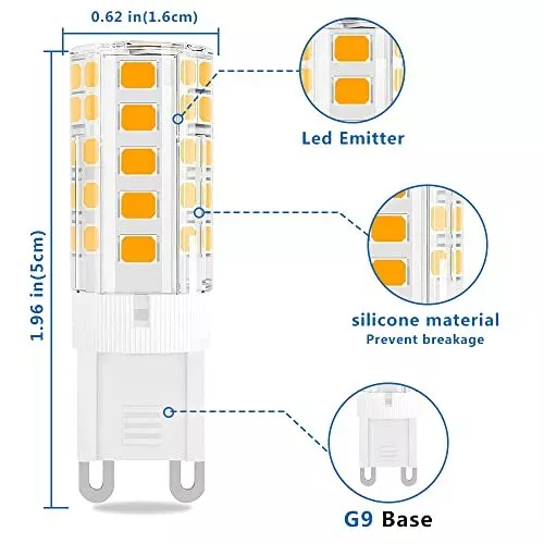 ELINKUME G9 LED Lampe,2.5W Ampoules 10x G9 Light Bulb (Warm White,no Flicker) 2