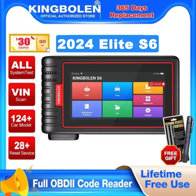 2024 KINGBOLEN S6 PRO Auto Full System OBD2 Scanner Car Diagnostic Tool AD800BT