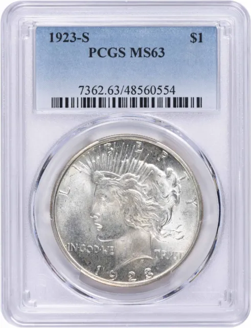 1923-S Peace Silver Dollar MS63 PCGS