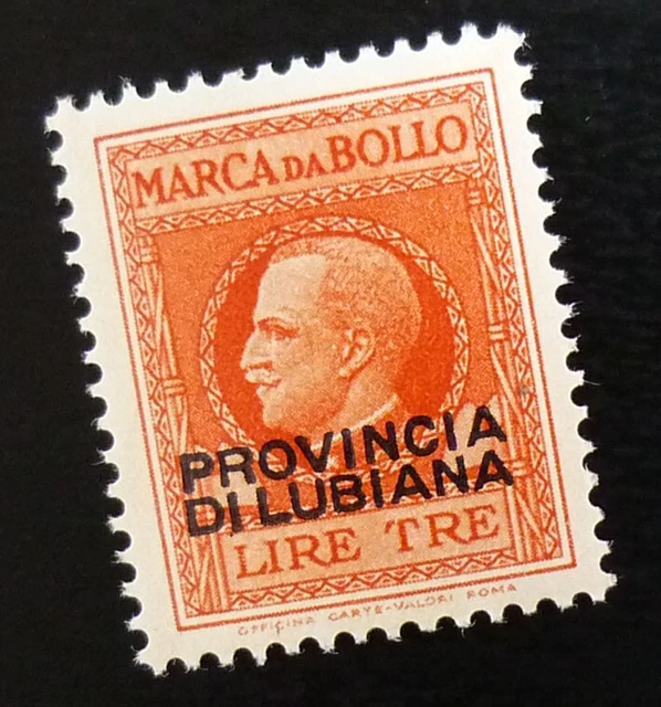 Slovenia c1942 Italy WWII Lubiana Yugoslavia-Ovp.Revenue Stamp-Lire Tre - MNH A1