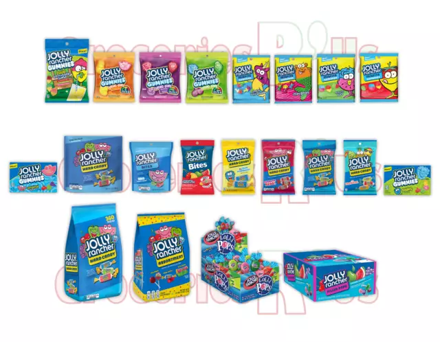 Jolly Rancher Selection - Hard Candy, Bites, Soft Candy, Lollipops - Various.