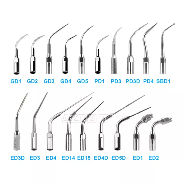 19Types Dental Ultrasonic Scaler Tip  Perio Endo fit for SATELEC NSK Handpiece