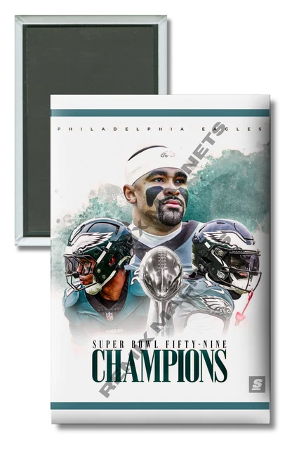 2024 PHILADELPHIA EAGLES Super Bowl LIX Champions 2" x 3" Magnet $13.89 ...