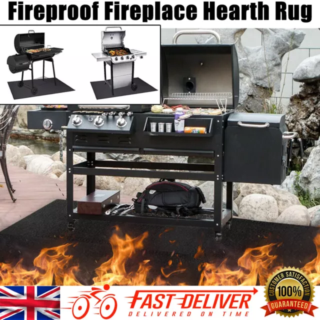 BBQ Heat Fire Resistant Mat Grill Splatter MAt Fireproof Floor Protection Pad