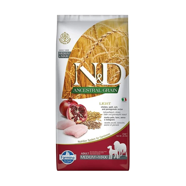 Farmina - Comida para perros adultos N&D medium-maxi Ancestral grain 12 kg