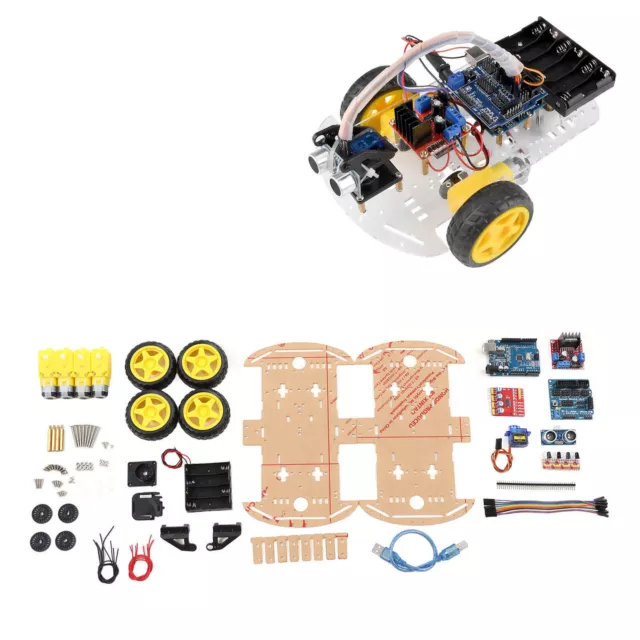 Smart Robot Car Chassis Kit Tracking Motor Robot Smart Car Platform For 4WD DIY♪