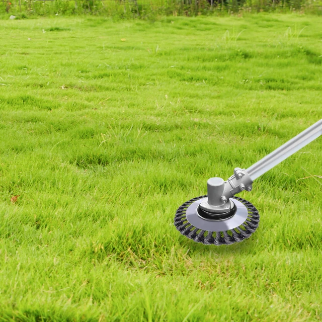 MOWER HEAD 8 inch Weeding Brush Cutter Trimmer Head Steel Wire Brush