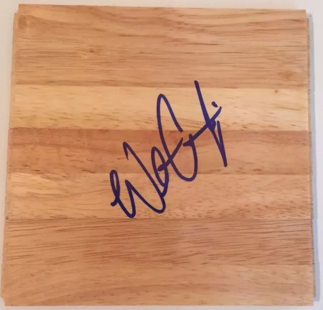 Wendell Carter Jr Signed Nba Basketball 6X6 Parquet Floorboard Chicago Bulls Coa