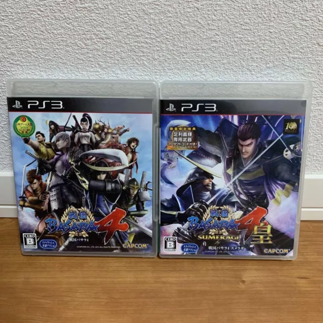Sengoku Basara 4 ＋ 4 Sumeragi 2Games set Sony PlayStation 3 PS3 Tested