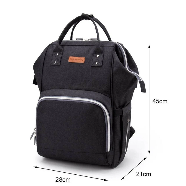 KushyShoo Baby Changing Backpack Changing Bag with Removable Stroller StrapsBlac