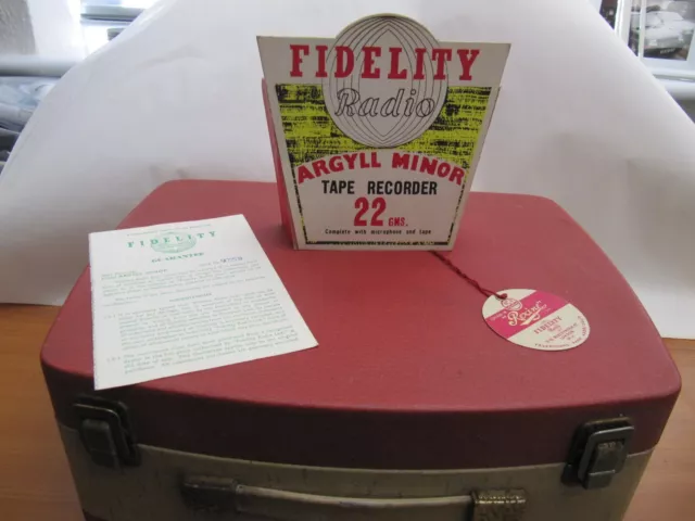 Vintage Fidelity Argyll Minor Reel To Reel Recorder With Microphone UNTESTED