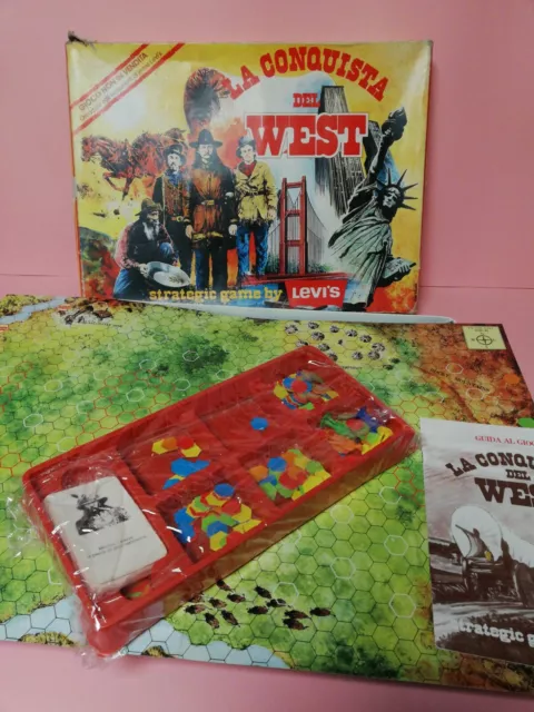 La Conquista Del West Strategic Game Levi's Gioco Società Game Board Vintage