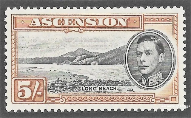 Ascension 1938-1953 GVI 5/- Long Beach Definitive Perf 13 sg46a MNH