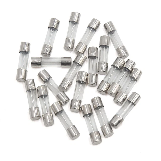 Universel 20Pc 5x20mm 20A Type Fusion Rapide Tube Verre Fusible pour Voiture