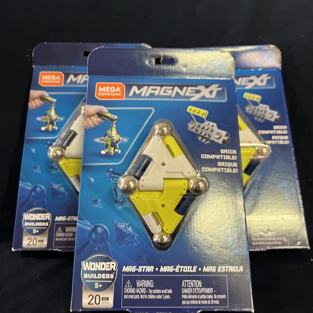 3 PACK Mega Construx Magnext Mag-Star Construction Set SEALED NEW FREE SHIPPING