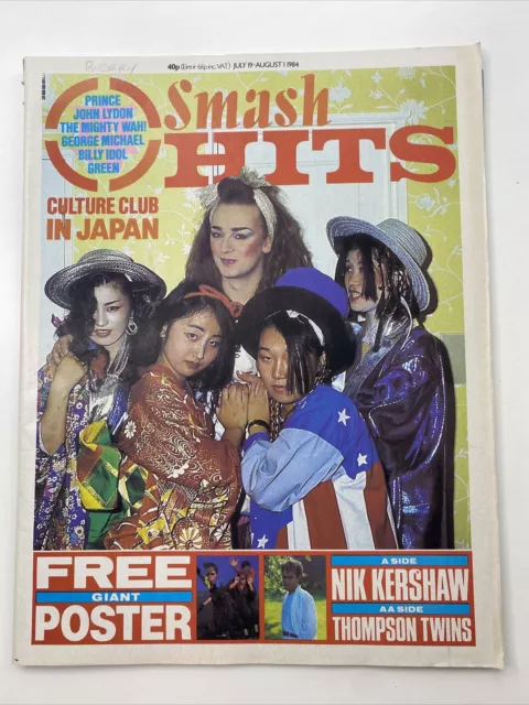 Culture Club : Smash Hits Magazine -1984 - Plus Giant Poster - Kershaw /Thompson