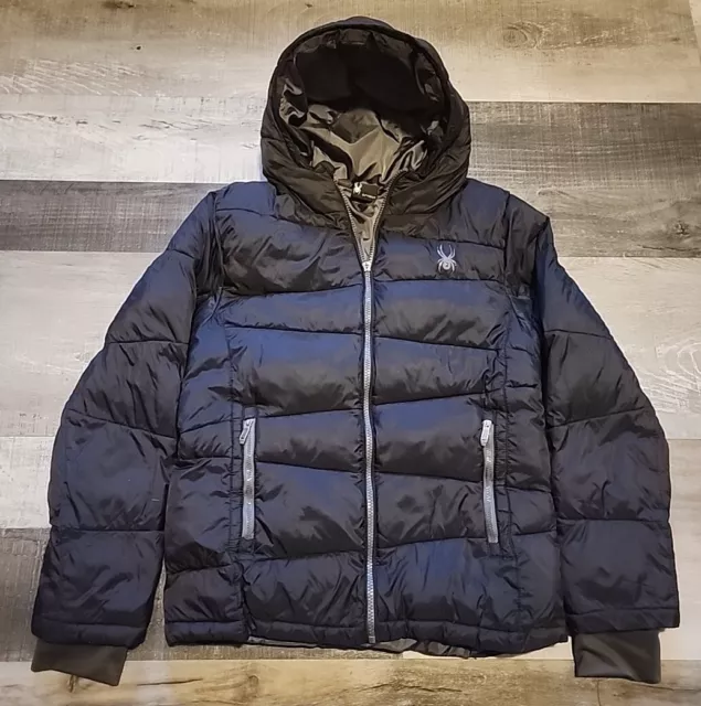 Boys Spyder Nexus Winter Hooded Puffer Jacket - Size Youth Large 14/16