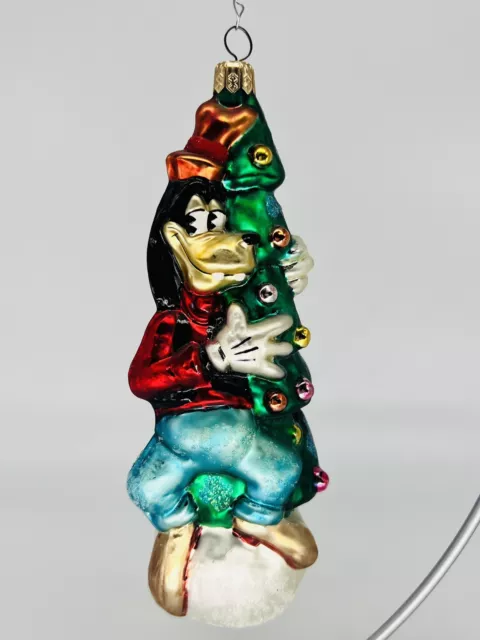 Disney Christopher Radko Mickey & Co. Goofy Tree Glass Ornament MIB Christmas