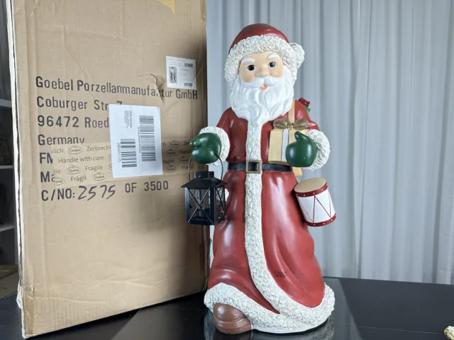 Goebel Père Noël - Extérieur Figurine 58cm - Polyresin - Incl.windlicht - Haut