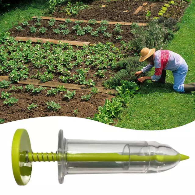 12 Holes Plant Seed Dibber Garden Tool,Seed-in Soil Digger for Planting  Seeds,Small Garden Seed Spacer,Gardening Tool Soil Dibber Planter with  Ergonomic Handle