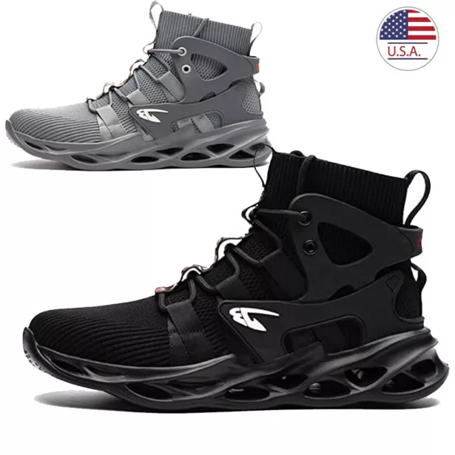 Mens Work Safety Steel Toe Shoes Tennis Lightweight  Slip Indestructible shoes